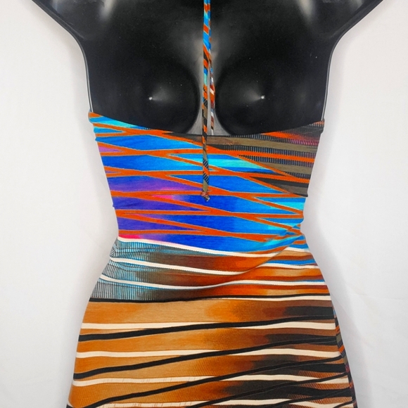 Leather & Torquiose South Western Tribal Halter Top - Picture 3 of 6